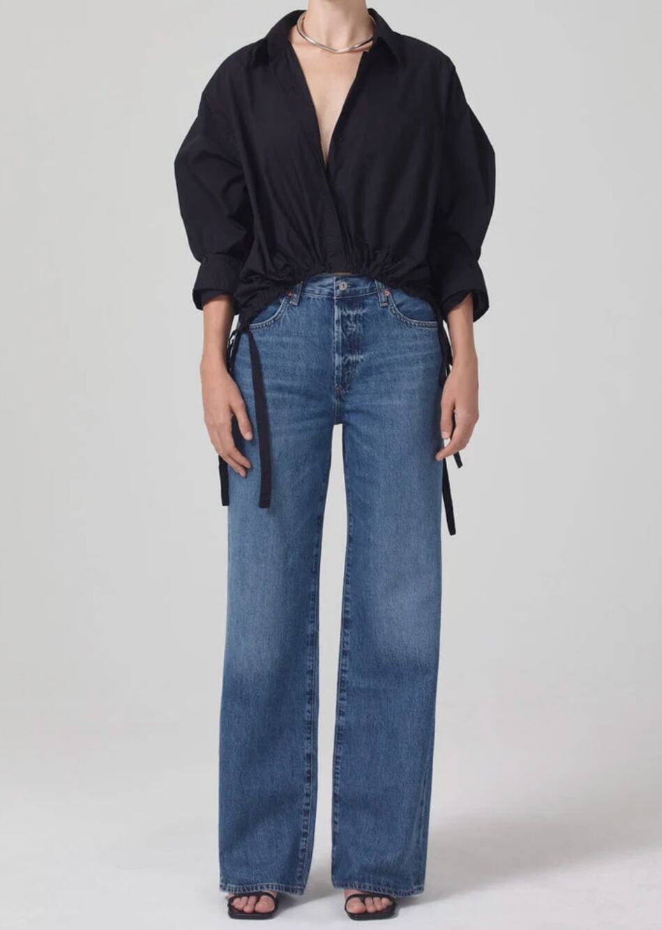 Citizens of Humanity Womens Jean 30 Annina Pinnacle Blue Straight Organic Cotton